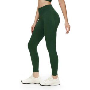 Green Scrunch Butt Lifting Seamless Leggings - No Front Seam